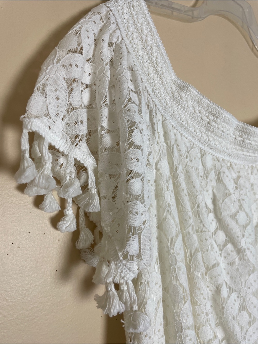Charming Charlie Dress Size XL Cream Lace NWT - Picture 5 of 10